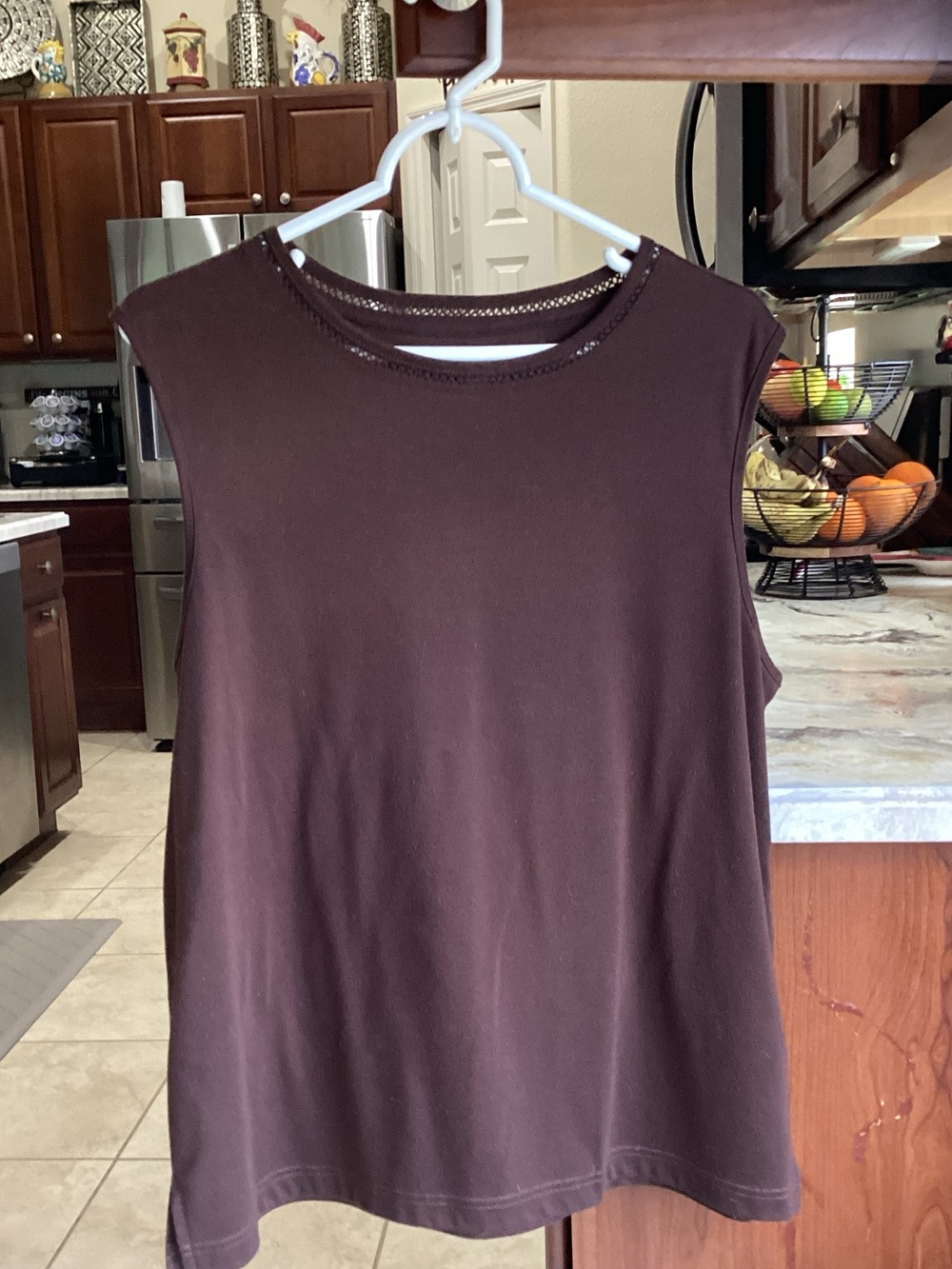 BonWorth Women's Sleeveless Muscle Tee in Deep Brown